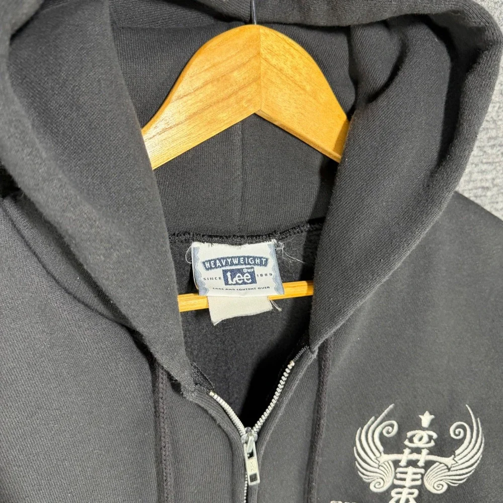Vintage Lee Heavyweight Farewell Tour 2002 Zip Up Hoodie Black Mens 2XL Graphic